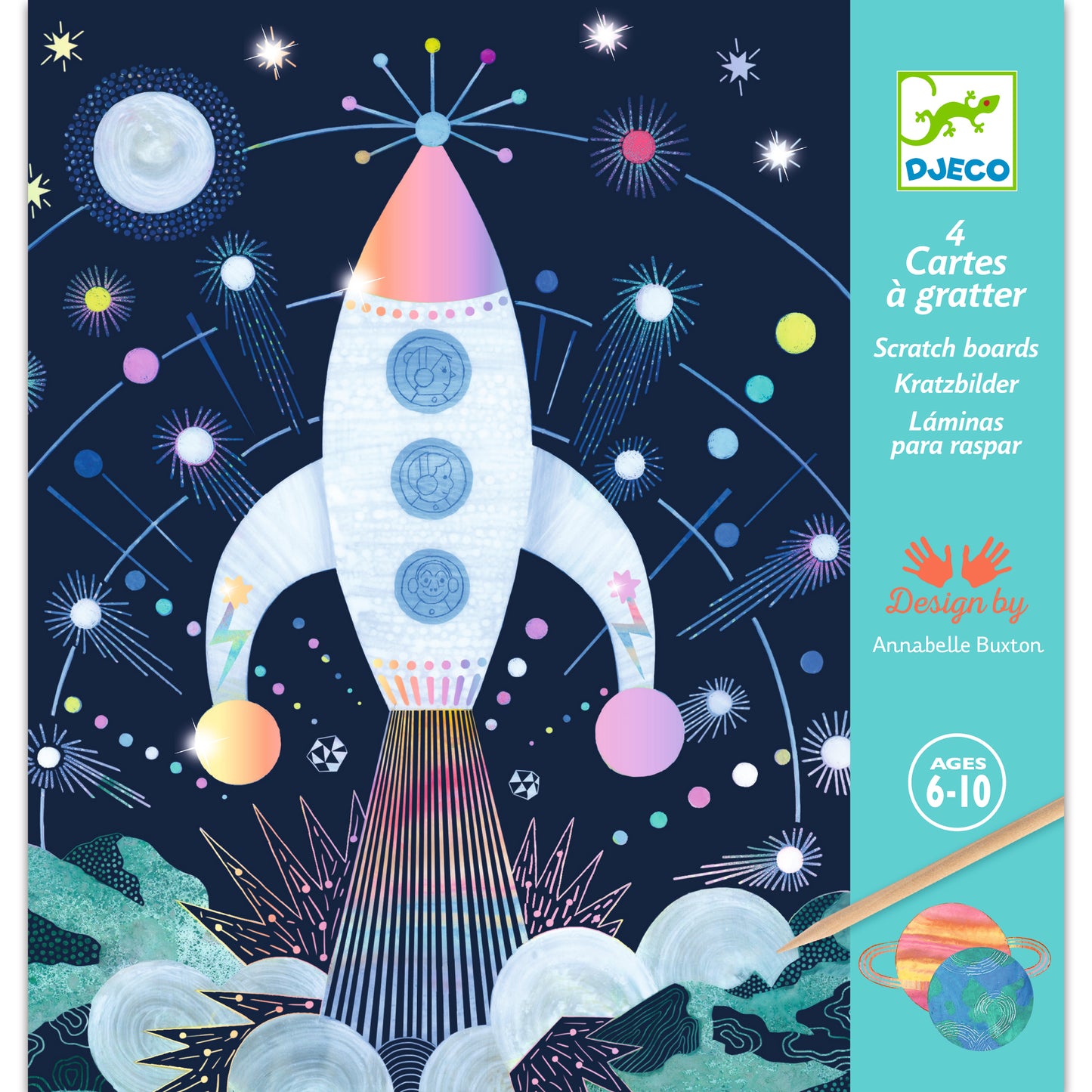Cartes à gratter Mission cosmique 6-10ans
