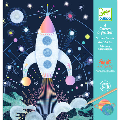 Cartes à gratter Mission cosmique 6-10ans