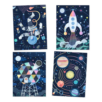Cartes à gratter Mission cosmique 6-10ans