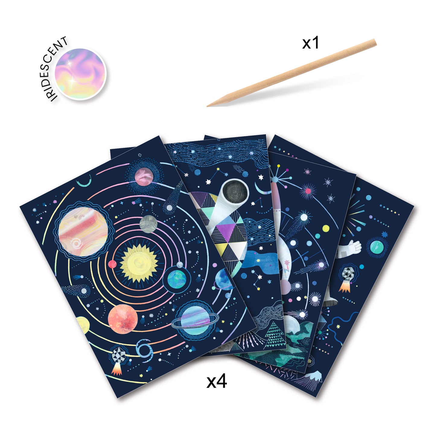Cartes à gratter Mission cosmique 6-10ans