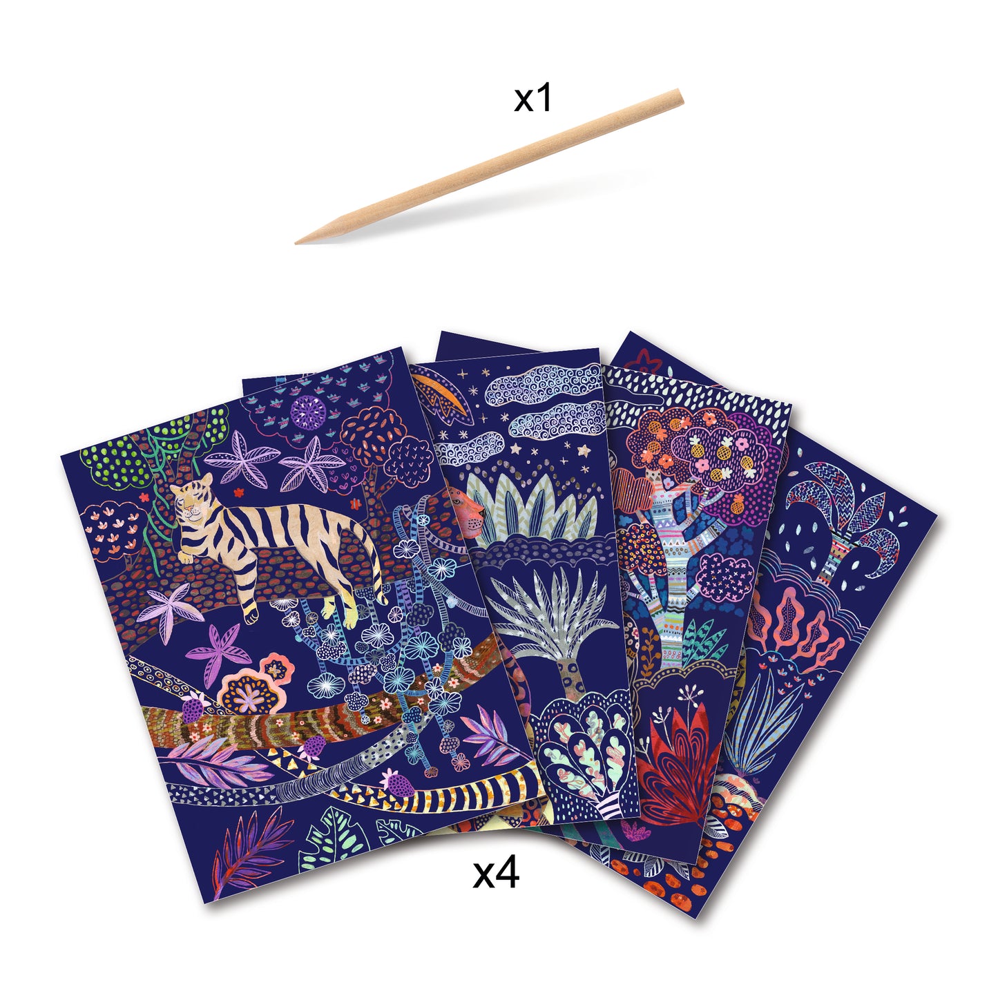 Cartes à gratter Nature luxuriante 7-12ans