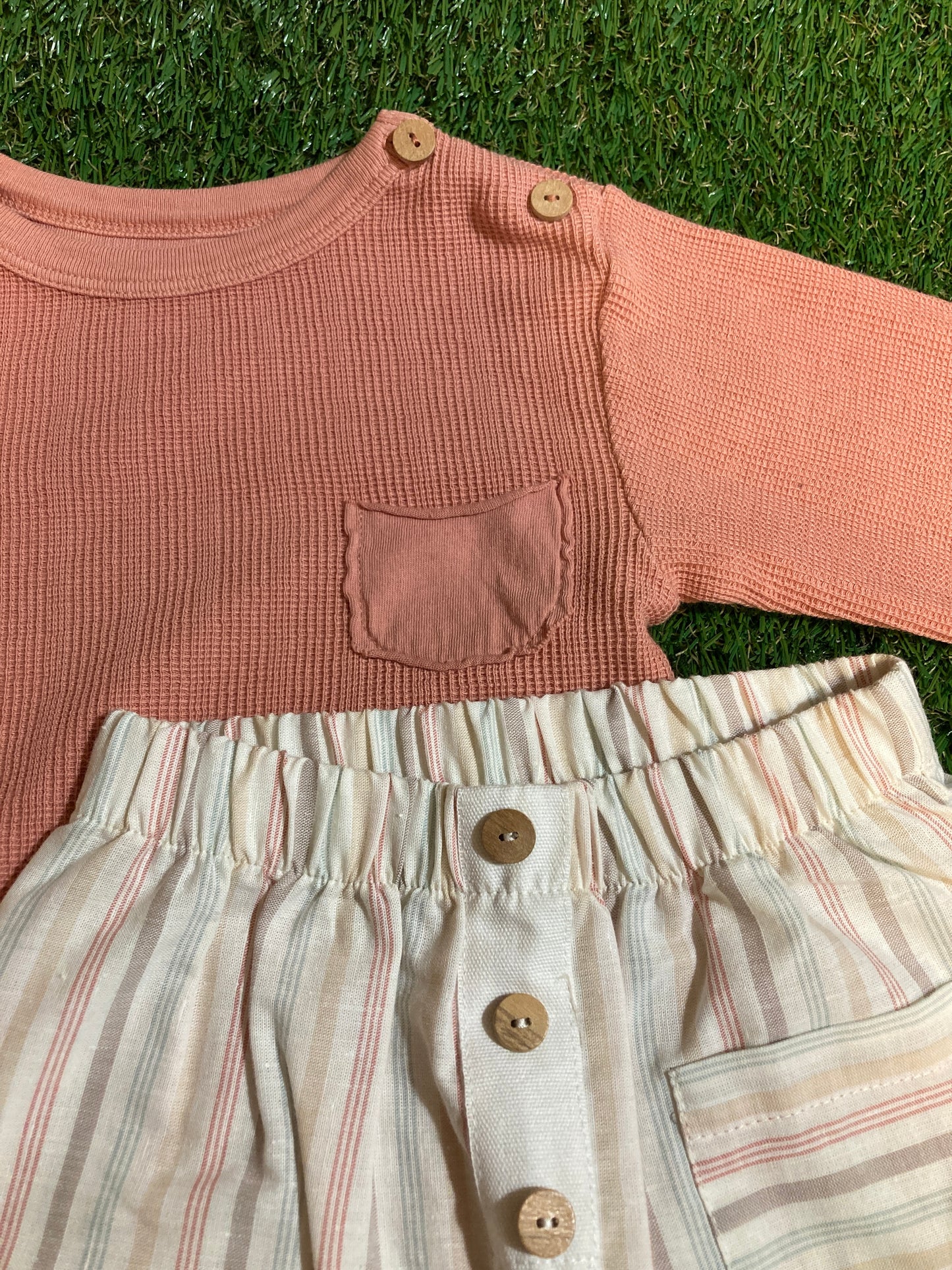 Ensemble 2 pièces mi-saison rose