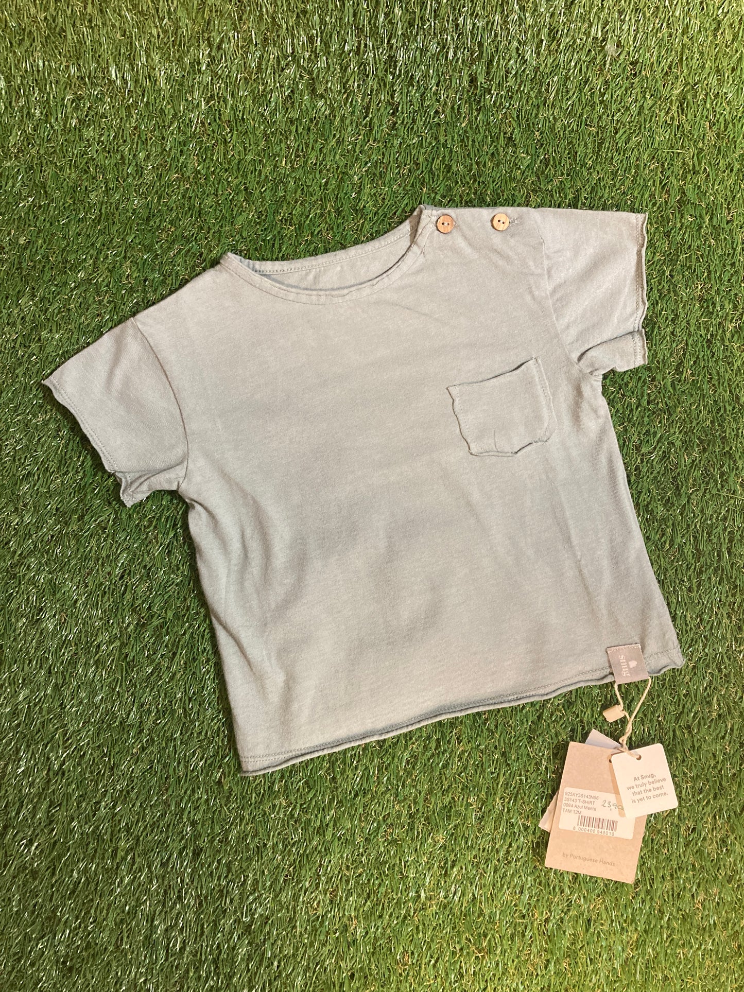 T-shirt bleu gris