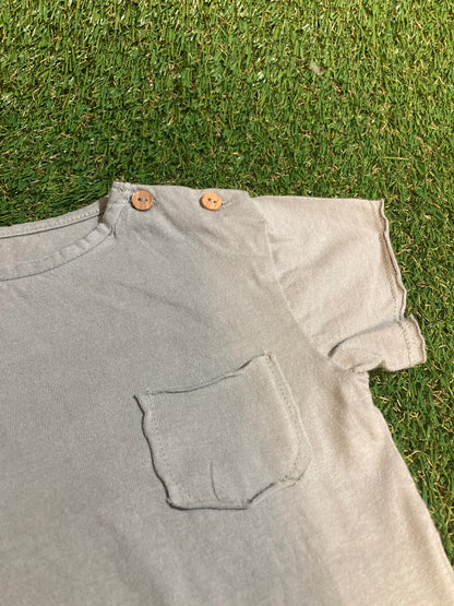 T-shirt bleu gris