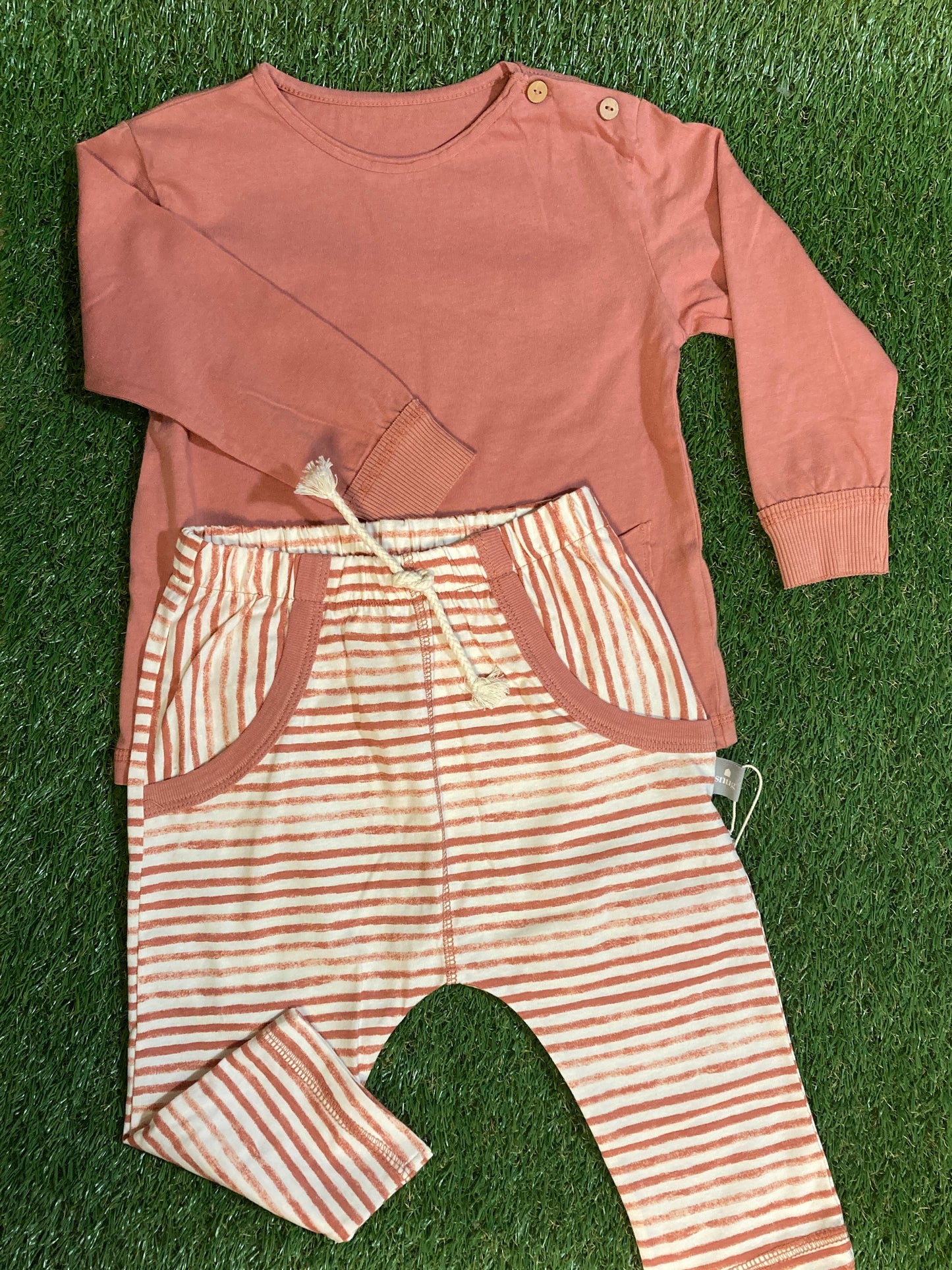 Ensemble 2 pièces rose rayé