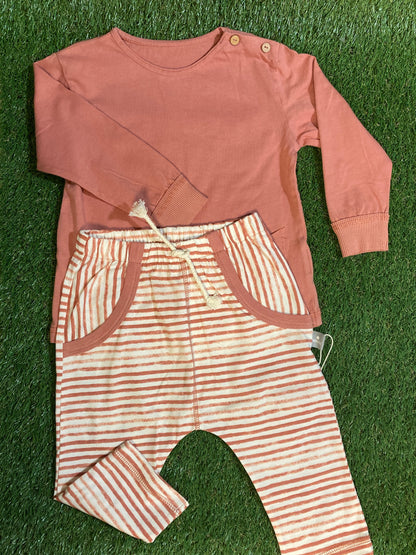 Ensemble 2 pièces rose rayé