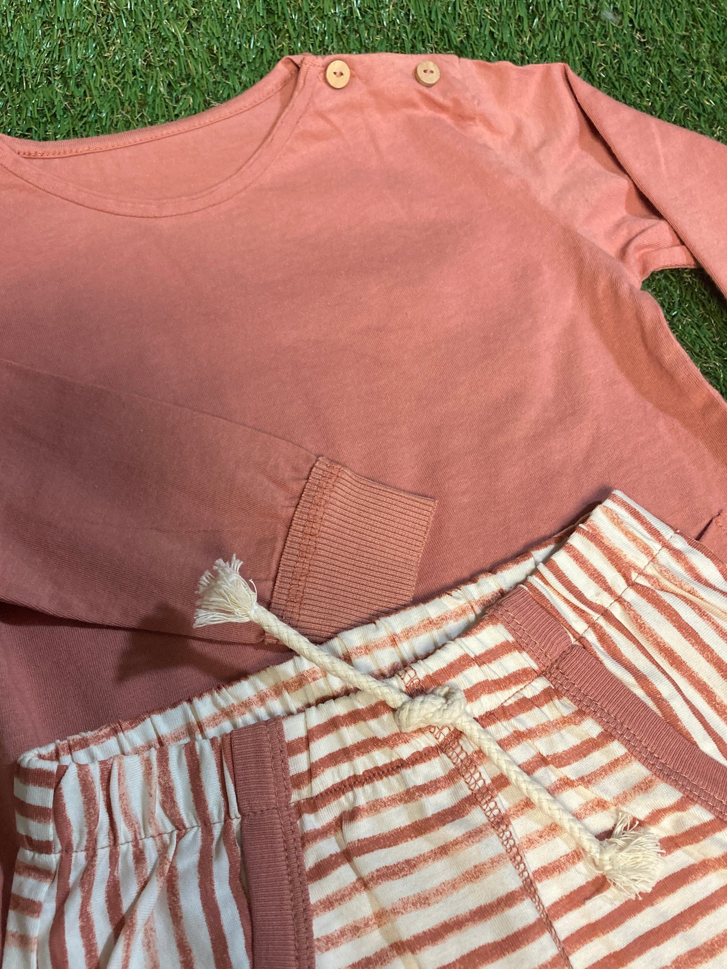 Ensemble 2 pièces rose rayé