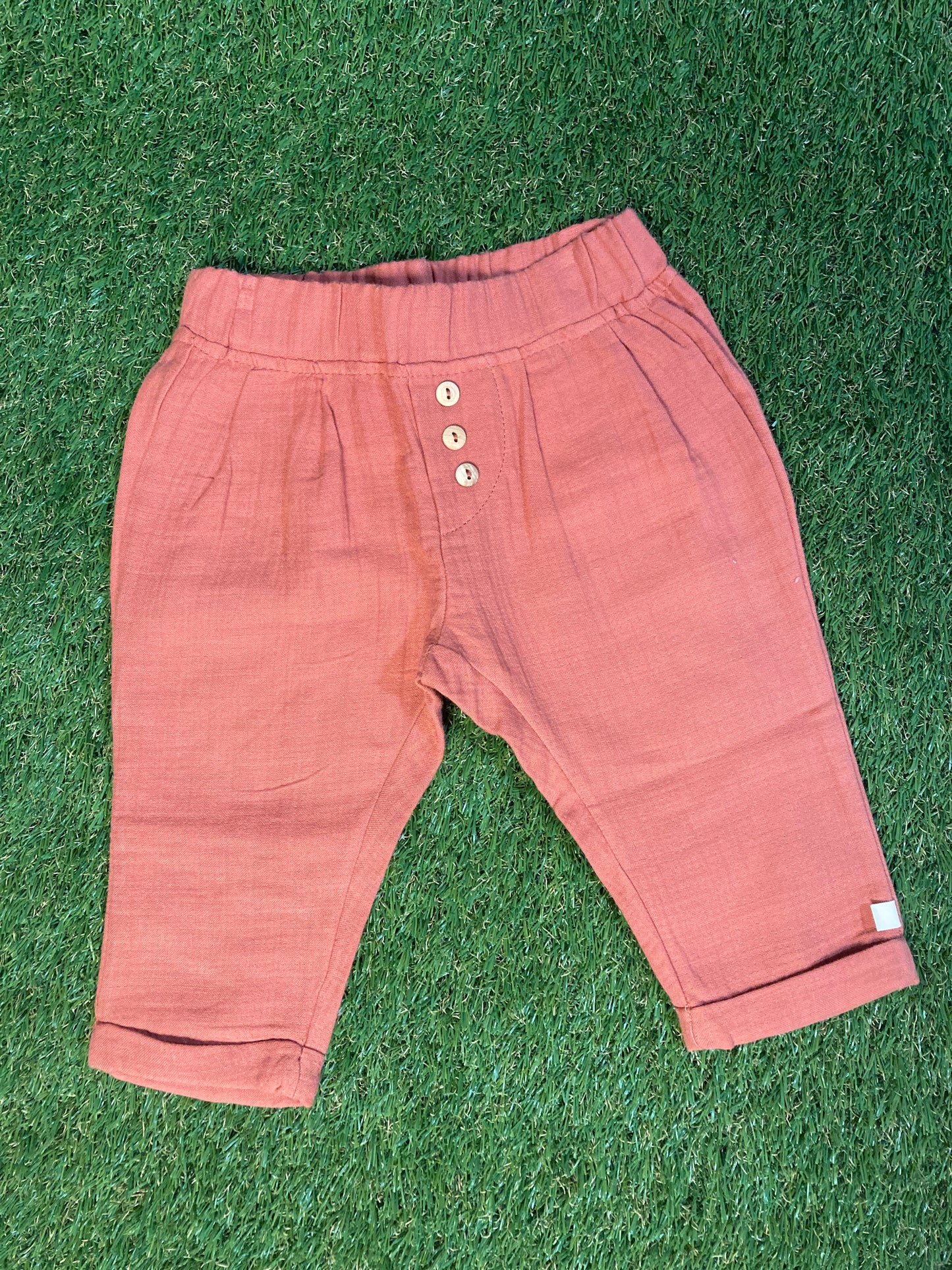 Pantalon Gaze de coton Terracotta