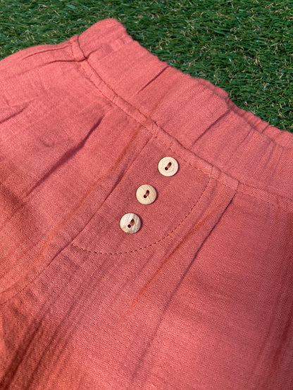 Pantalon Gaze de coton Terracotta