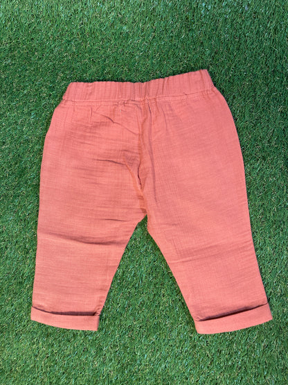 Pantalon Gaze de coton Terracotta