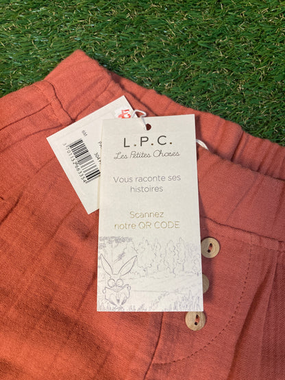 Pantalon Gaze de coton Terracotta
