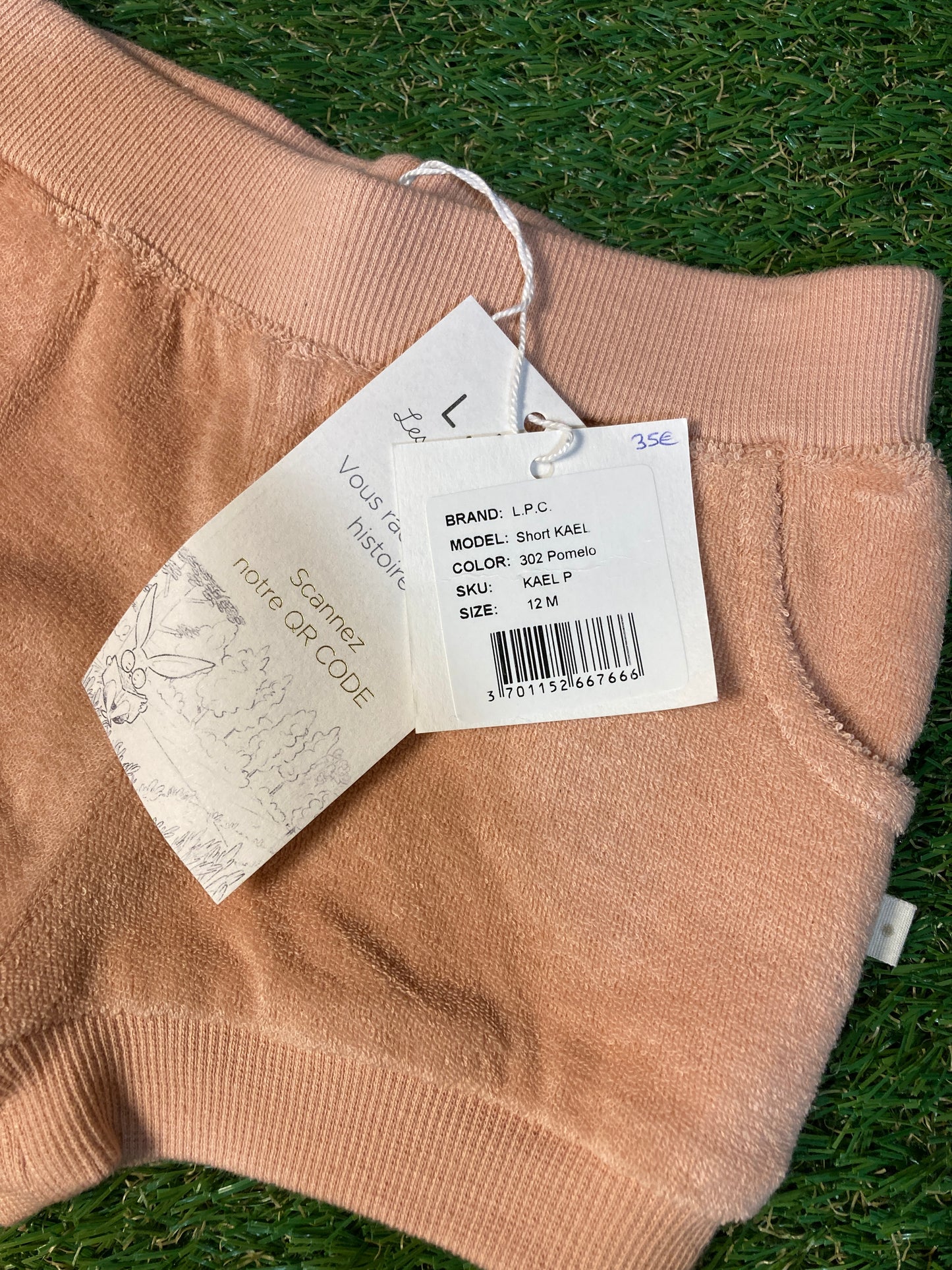 Short KAEL en éponge rose