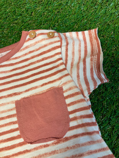 T-shirt rayé Terracotta