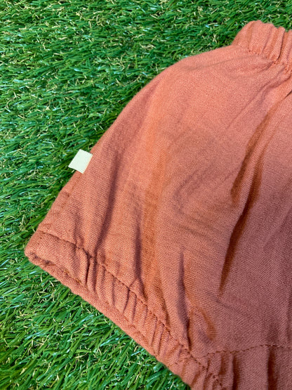 Short gaze de coton terracotta 12M