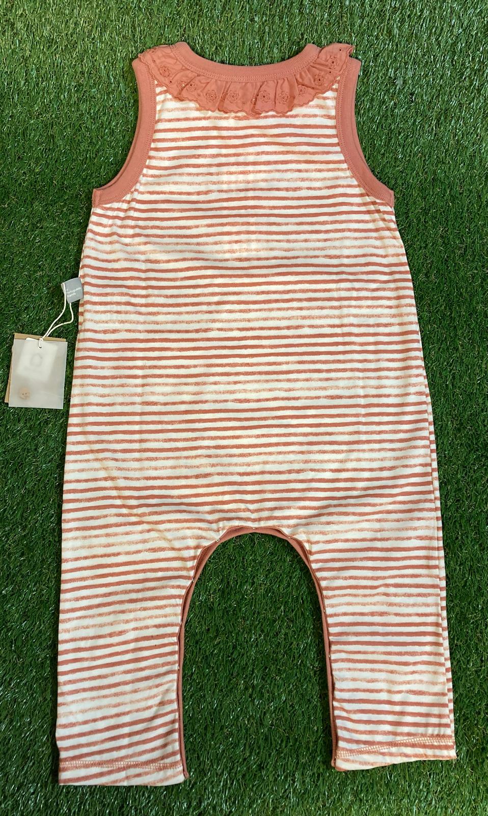 Combinaison débardeur rayée avec col Terracotta
